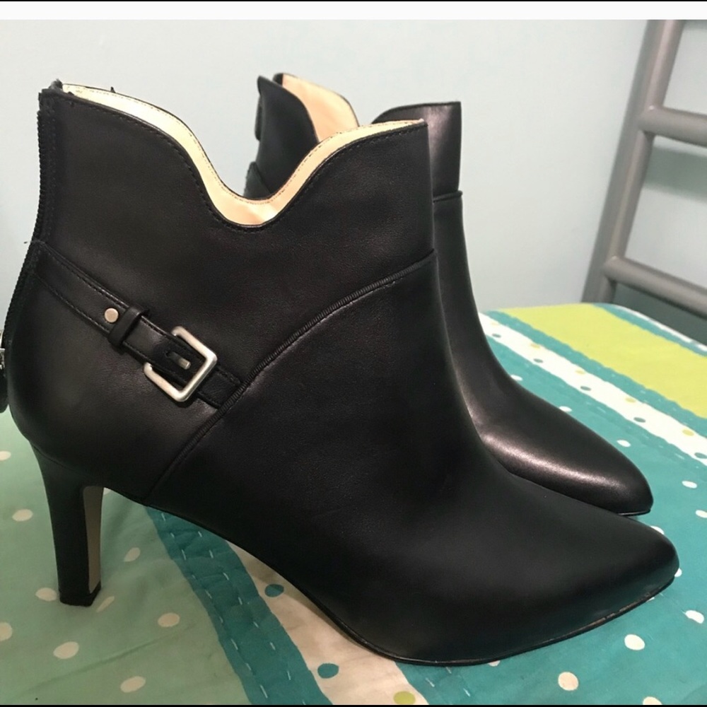 Leather booties new in box